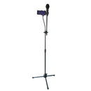 Microphone Stand with Phone Clip Gear Design Gooseneck Tube Height-Adjustable