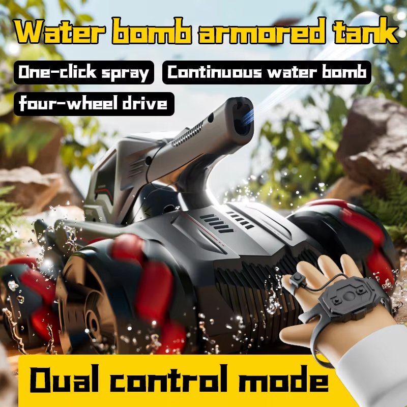 RC Car 4WD 2.4G Wireless Gesture Sensing RC Tank Water Bomb Spray Stunt