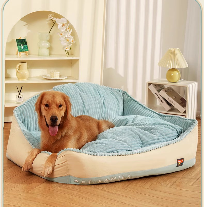 120CM High back bolster comfort Pet Dog Bed Super Thick Warm