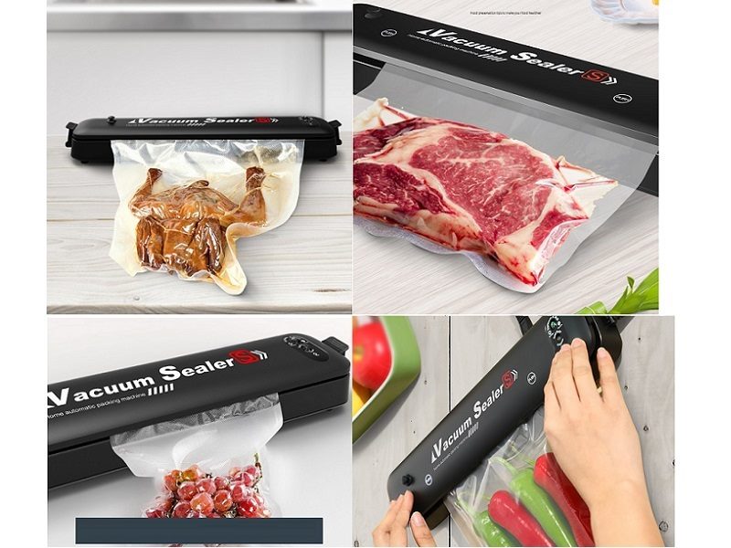 Food Vacuum Sealer Meat Packing Machine Sealing Automatic Saver Packer + 5 BAGS