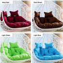 Dealonlinenz cushion pad seat set for double hanging basket chair, high-quality, soft fabric with plush padding for comfort