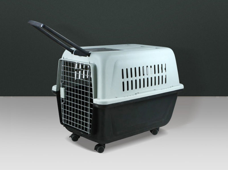 PP60 XX-Large Airline Travel Cage/Carrier/Crate 99cm Wheeled Air NZ with Bowl
