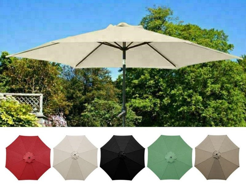 5 Colour 3M/8-Arm Parasol Replacement Cloth Round Garden Umbrella Cover