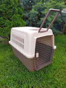 PP50 81cm - Wheeled Plastic Airline Travel Cage/Carrier/Crate with Bowl