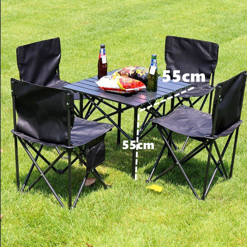 Portable Folding Table Tea Picnic Camping Barbecue Square Table 55cm