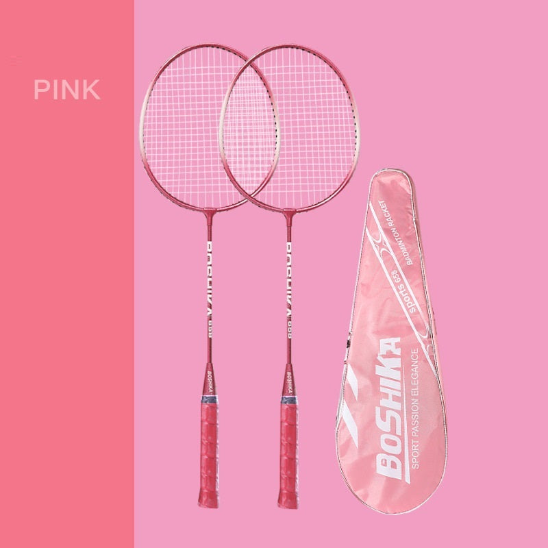 2PCS Badminton Racquet Racket with Zipper Cover Shoulder Bag