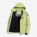 Thickened Lined Heated Jacket Waterproof Green