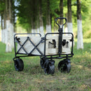 Foldable Outdoor Trolley Picnic Camping Cart 360° Rotating Wheels