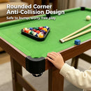 Mini pool table set by dealonline.co.nz, 120cm length, 61cm width, 72cm high, portable billiards game with balls and cues.