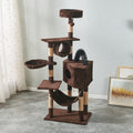 Cat Tree Scratching Post with Mouse 150CM - Dark Brown