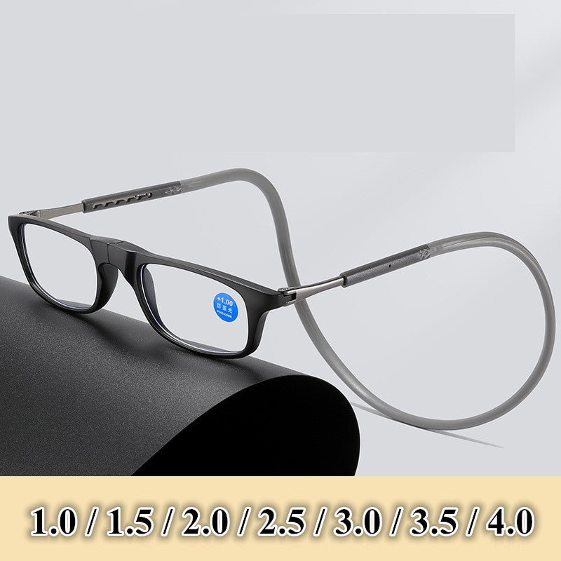 Magnetic Reading Glasses Adjustable Folding Glasses with Magnetic Clip 1.0-4.0