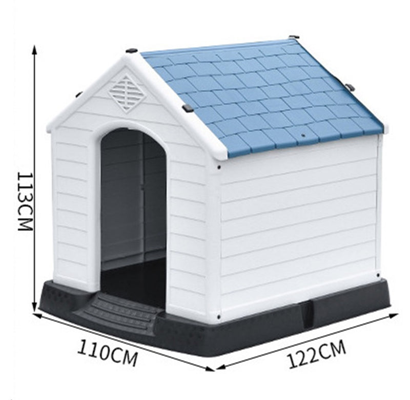 Pet Dog House Plastic Dog Kennel for Indoor Outdoor Animal Shelter Weatherproof