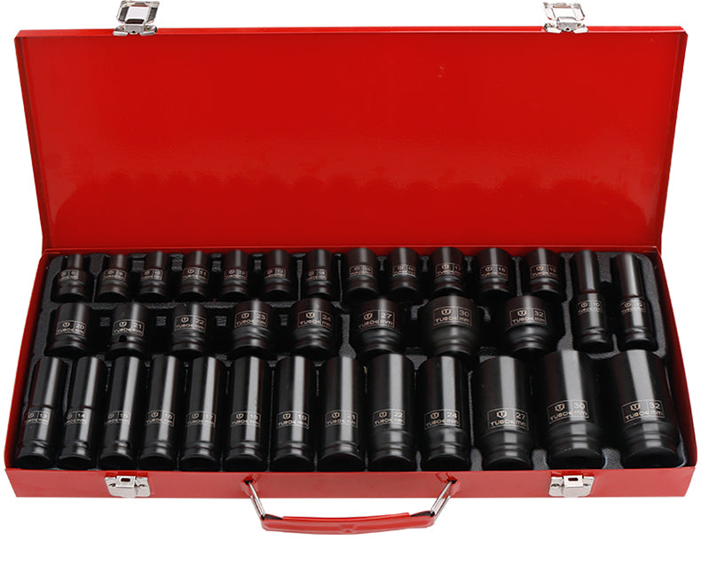 35pc 1/2 Inch Drive Deep Impact Socket Tool Set 8mm-32mm