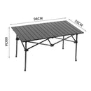 Foldable Outdoor Trolley Picnic Camping Cart 360° Rotating Wheels