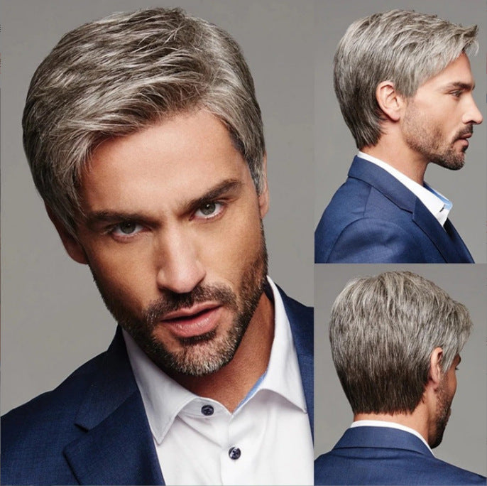 Men's wig  Synthetic Hair Full Wigs High Quality