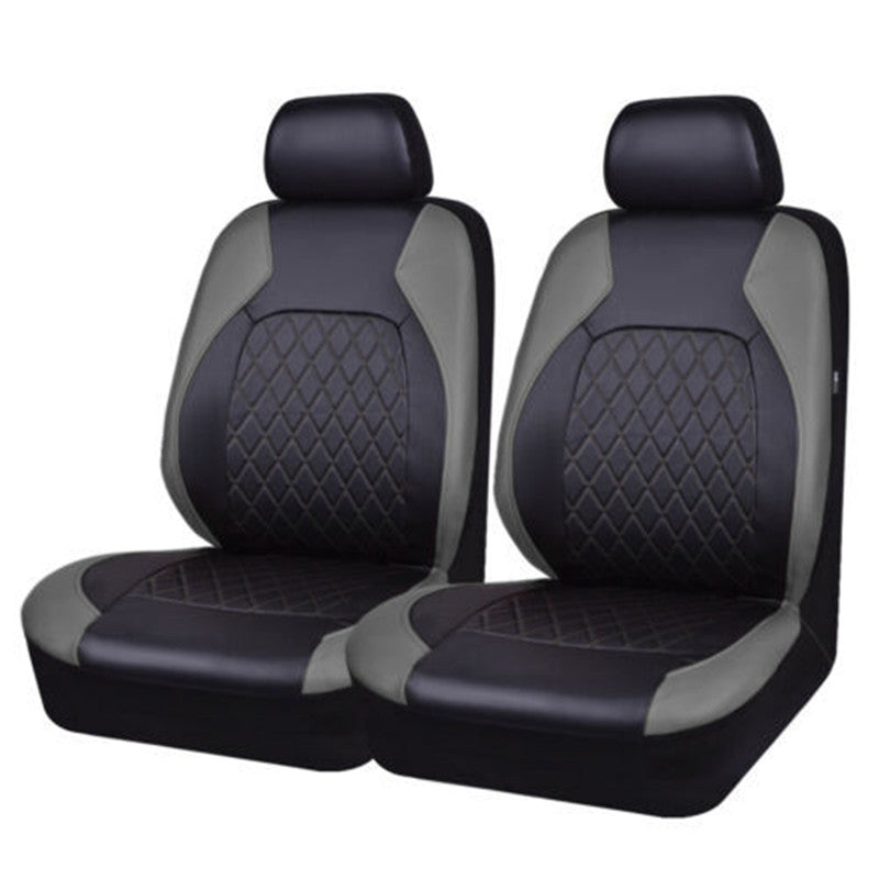 Universal Fit Faux Leather Full Set Black Automotive Seat Covers fits