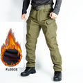 Men's Tactical Pants Water Resistant Cargo Pants Soft Shell Fleece Lined GREEN