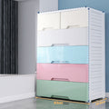 Colourful 6 Drawer Rolling Plastic Storage Organizer Cabinet