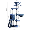 Cat Tree Scratching Post with Mouse 138CM