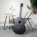 38" Wooden Acoustic Guitar - Black