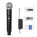 Wireless Microphone with Rechargeable Receiver and Battery, 100 ft Range Karaoke