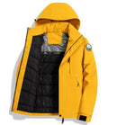 Thickened Lined Heated Jacket Waterproof Yellow