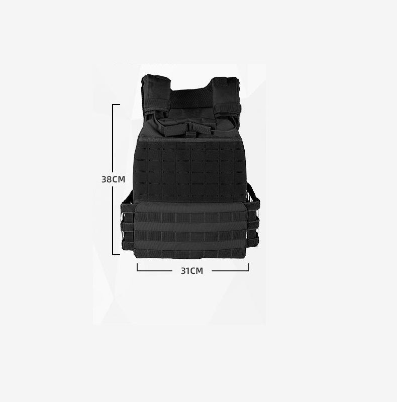 Tactical MOLLE CrossFit Vest Plate Carrier Quick Release Adjustable Weighted