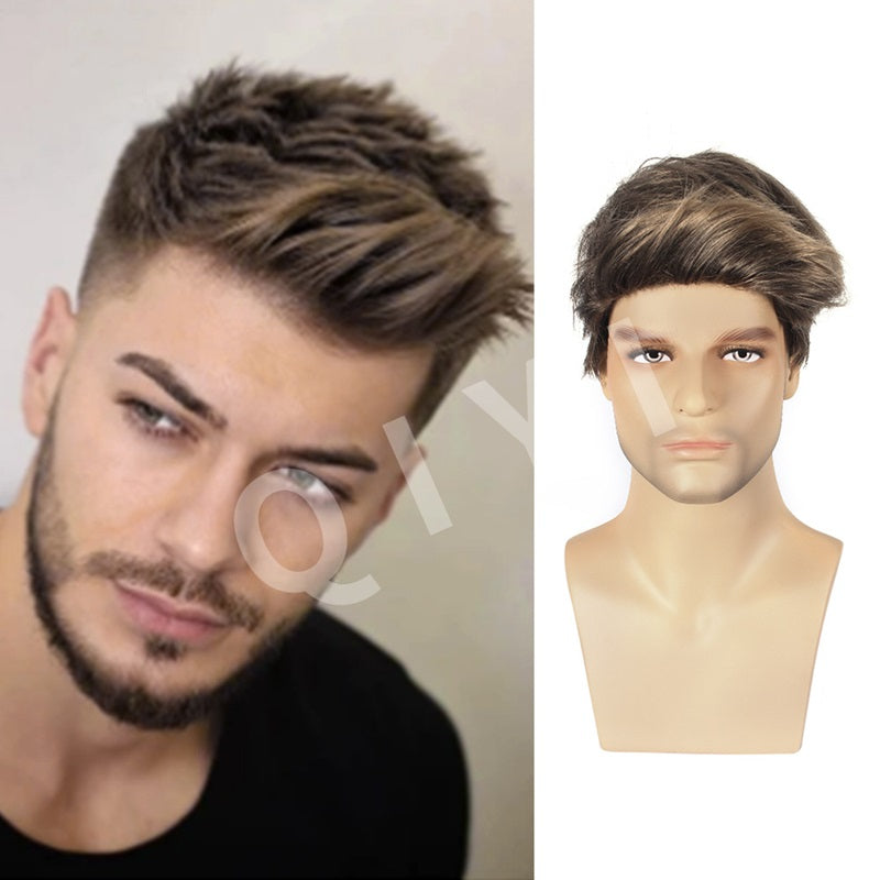 Men's wig  Synthetic Hair Full Wigs High Quality