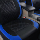 Universal Fit Faux Leather Full Set Black Automotive Seat Covers fits