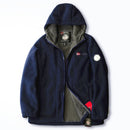 Men's Hooded Fleece Jacket NAVY M/XL/3XL