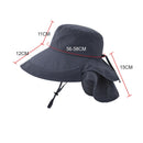 GREY Sun Hats Wide Brim Bucket Outdoor Fishing Hiking Cap UV Protection