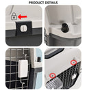70cm - Wheeled Plastic Airline Travel Cage/Carrier/Crate