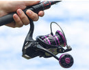 HE7000 Metal Spinning Fishing Reel Left/Right Retrieve 5.2:1 12 Ball Bearings