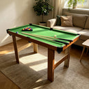 Mini pool table set by dealonline.co.nz, 120cm x 61cm with 72cm height, portable billiards game for indoor fun.