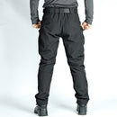 Men's Tactical Pants Water Resistant Cargo Pants Soft Shell Fleece Lined BLACK