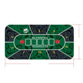 Poker Table Mat 10 Players Texas Hold'em Poker Mat 240cm*130cm Anti-Slip Rubber