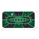 Poker Table Mat 10 Players Texas Hold'em Poker Mat 240cm*130cm Anti-Slip Rubber