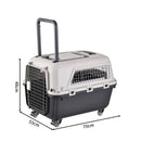 70cm - Wheeled Plastic Airline Travel Cage/Carrier/Crate