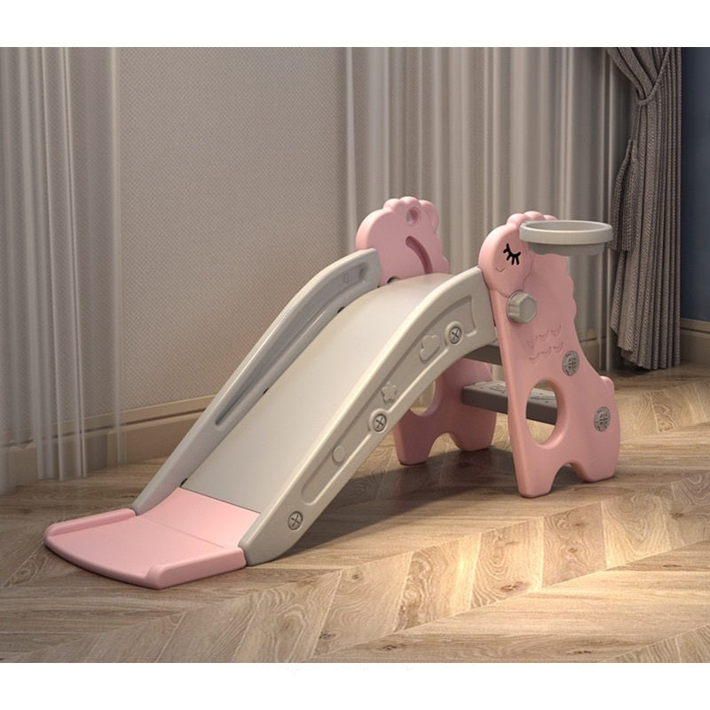 Kids Slide with Basket PINK