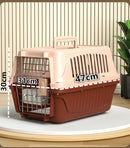 48CM Dog/Cat Airline Travel Cage/Carrier With Bowl