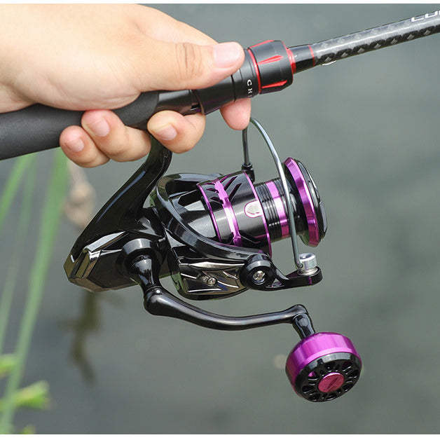 HE7000 Metal Spinning Fishing Reel Left/Right Retrieve 5.2:1 12 Ball Bearings