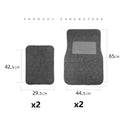 PVC Flocking Car Mats 4Pc Set 2 x Front, 2 x Back
