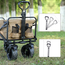 Foldable Outdoor Trolley Picnic Camping Cart 360° Rotating Wheels