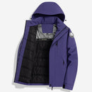 Thickened Lined Heated Jacket Waterproof Purple