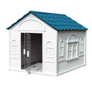 Weatherproof Pet Dog House Plastic Dog Kennel for Indoor Outdoor Animal Shelter