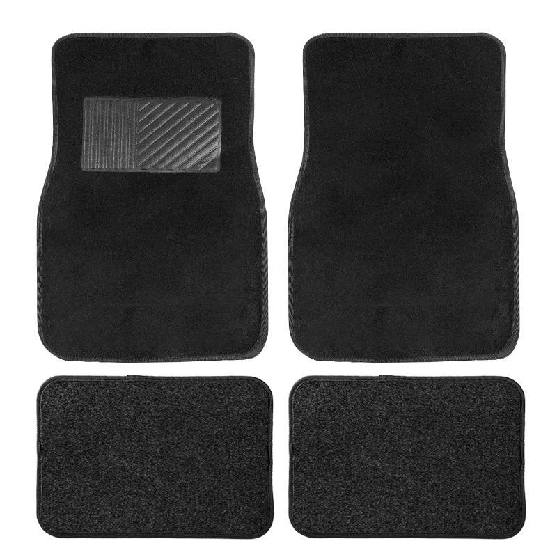 PVC Flocking Car Mats 4Pc Set 2 x Front, 2 x Back