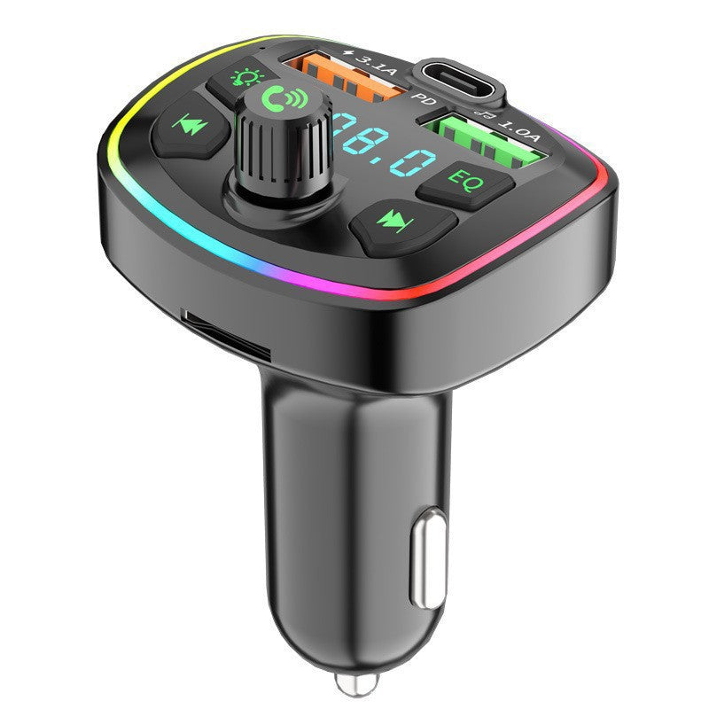 Car Phone Charger FM Car Kit with Bluetooth 5.1 Car Charger for All Smartphones