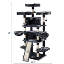 172cm Deal Online NZ cat tree with condo and scratching post, featuring multiple platforms and cozy hideaway for cats.