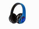 BLUE Wireless bluetooth Headset Headphones Foldable Stereo Earphones LED Super