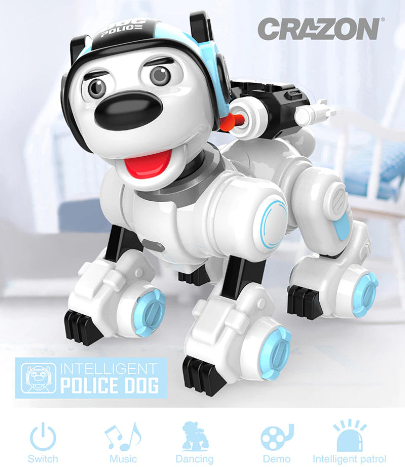 Multifunction Smart Remote Control Robot Police Dog Singing Dancing Launch Bulle